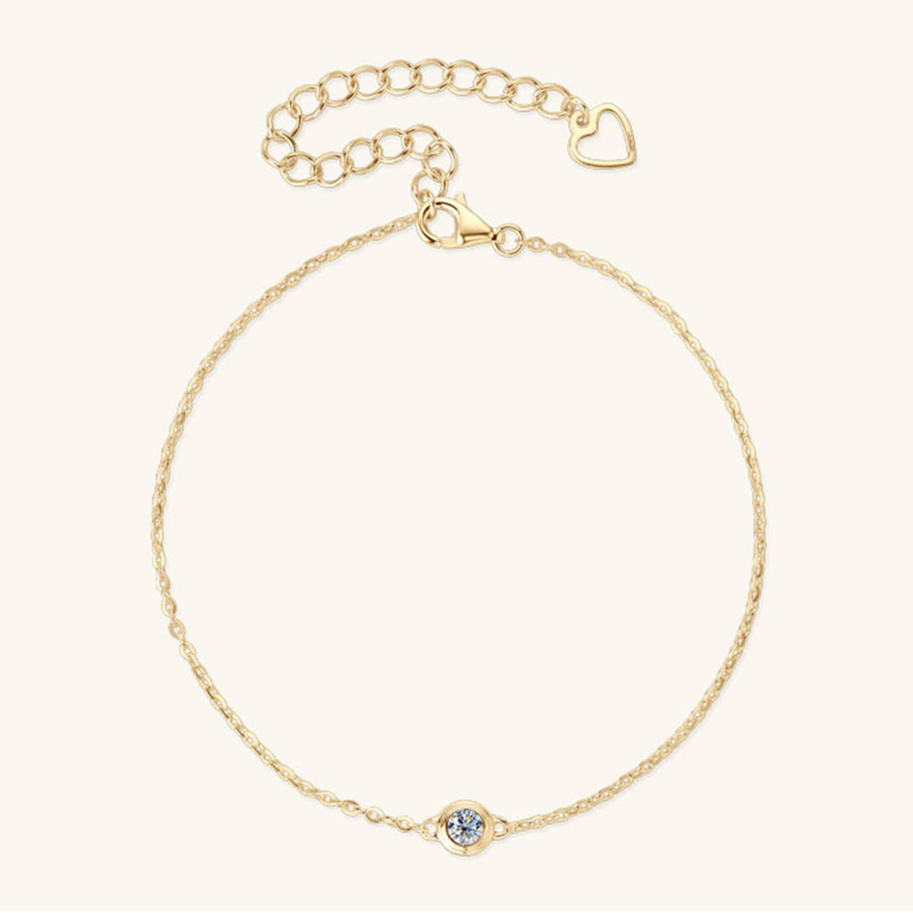 Inlaid Moissanite 925 Sterling Silver Bracelet - Siennasass