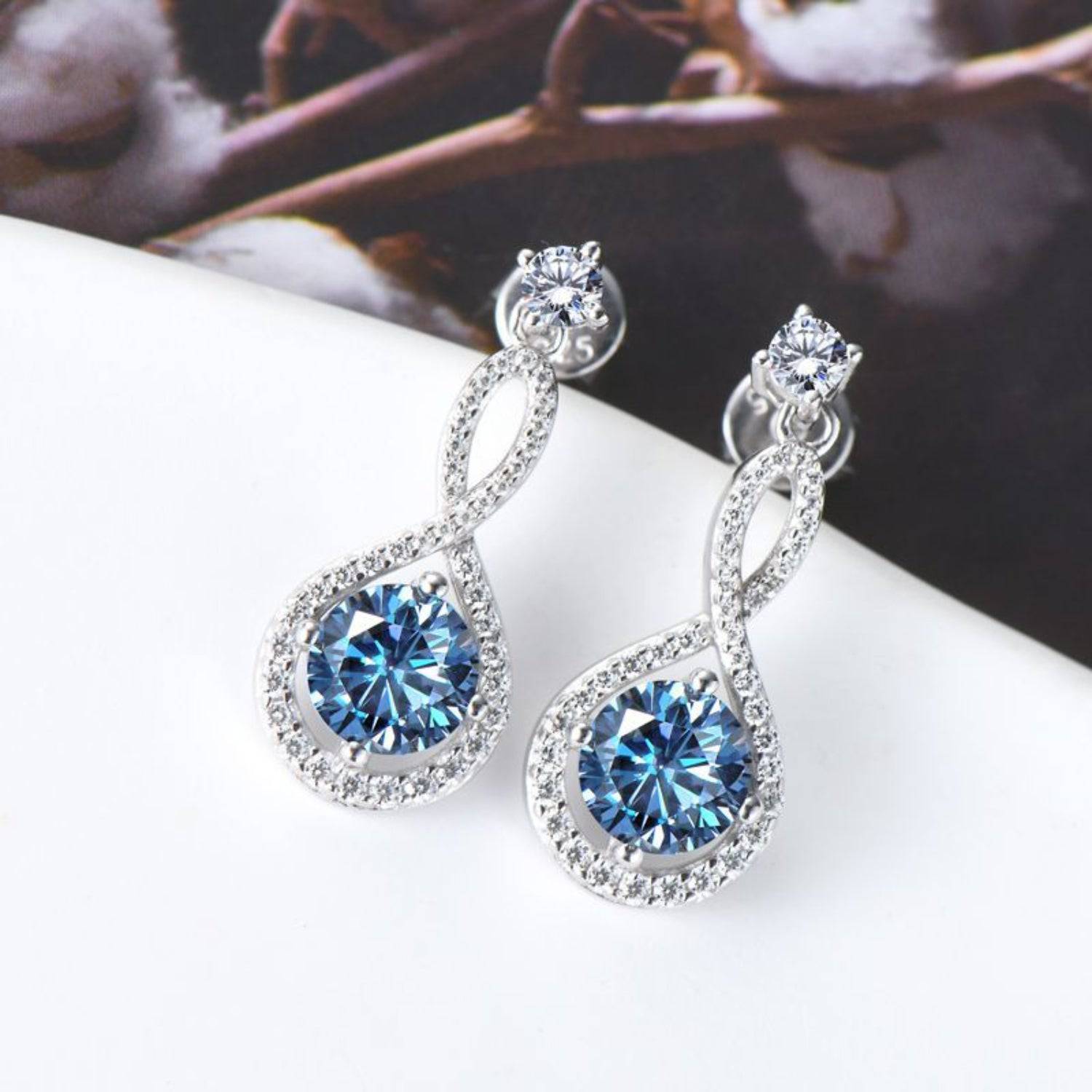 1 Carat Moissanite 925 Sterling Silver Earrings - Siennasass
