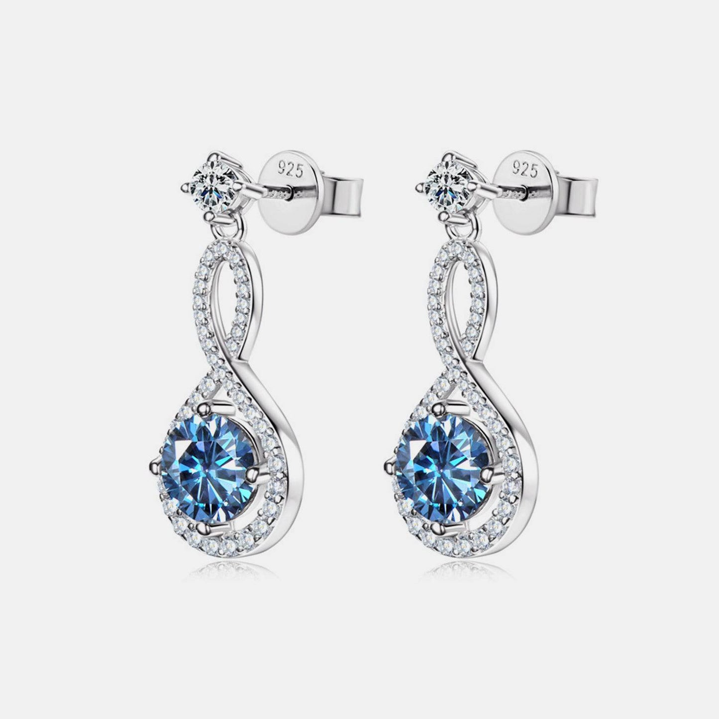 1 Carat Moissanite 925 Sterling Silver Earrings - Siennasass