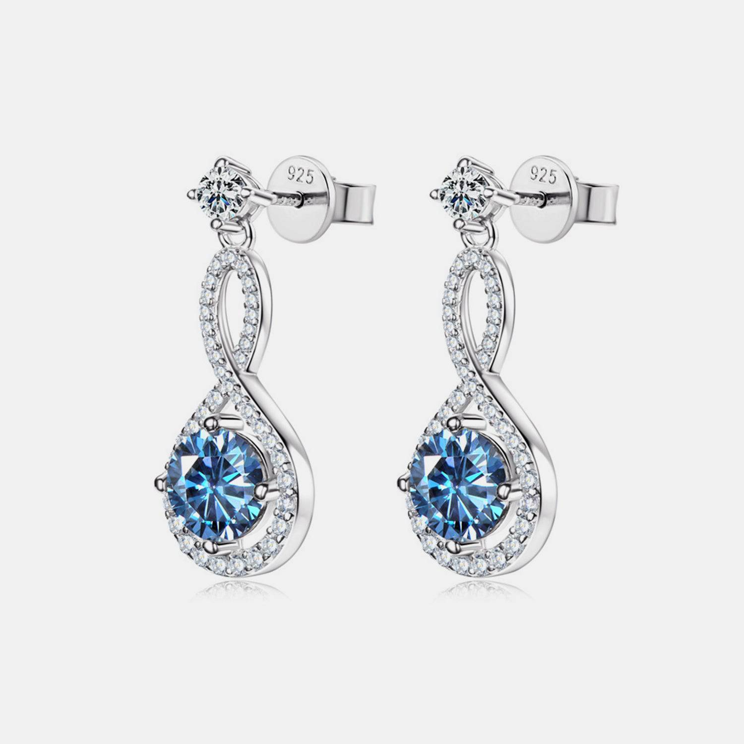 1 Carat Moissanite 925 Sterling Silver Earrings - Siennasass