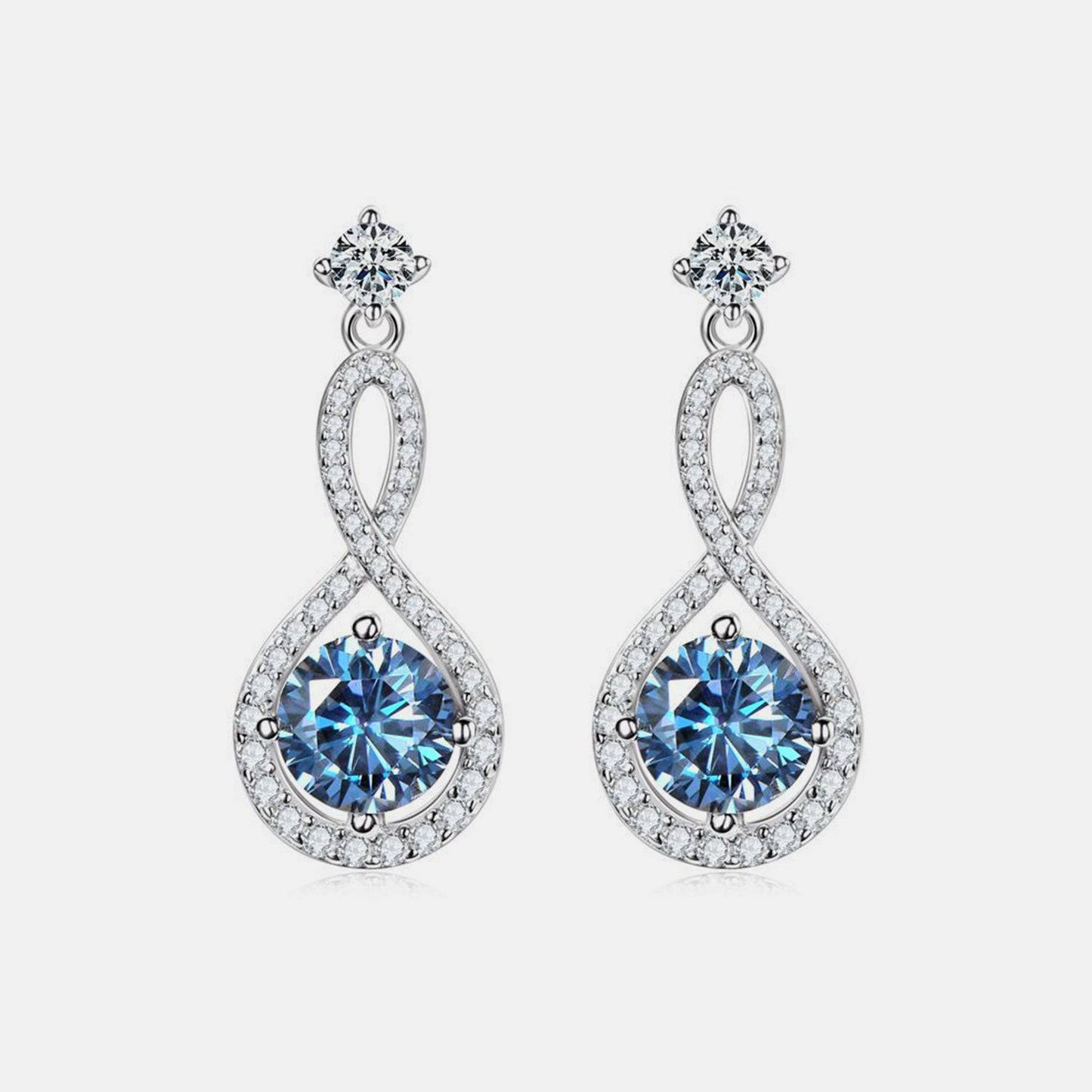 1 Carat Moissanite 925 Sterling Silver Earrings - Siennasass