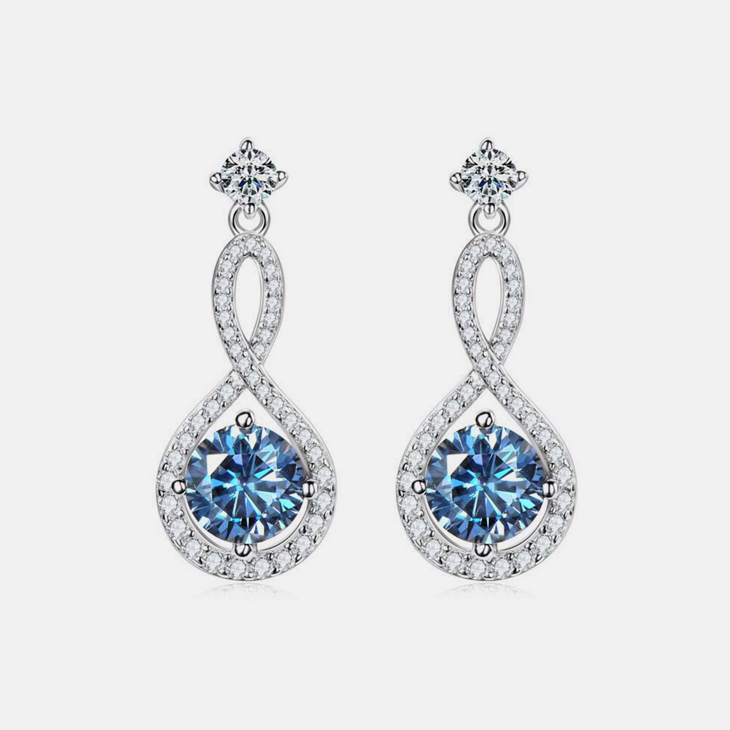 1 Carat Moissanite 925 Sterling Silver Earrings - Siennasass