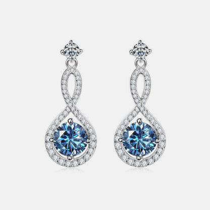 1 Carat Moissanite 925 Sterling Silver Earrings - Siennasass