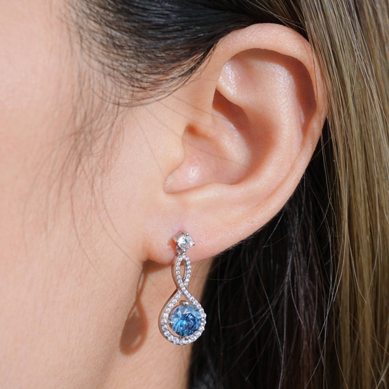 1 Carat Moissanite 925 Sterling Silver Earrings - Siennasass