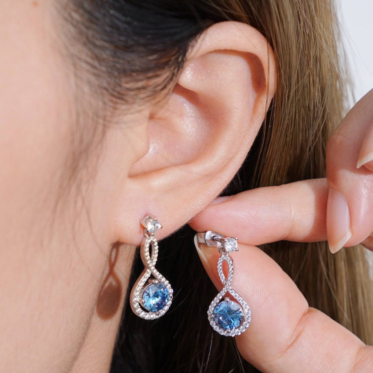 1 Carat Moissanite 925 Sterling Silver Earrings - Siennasass