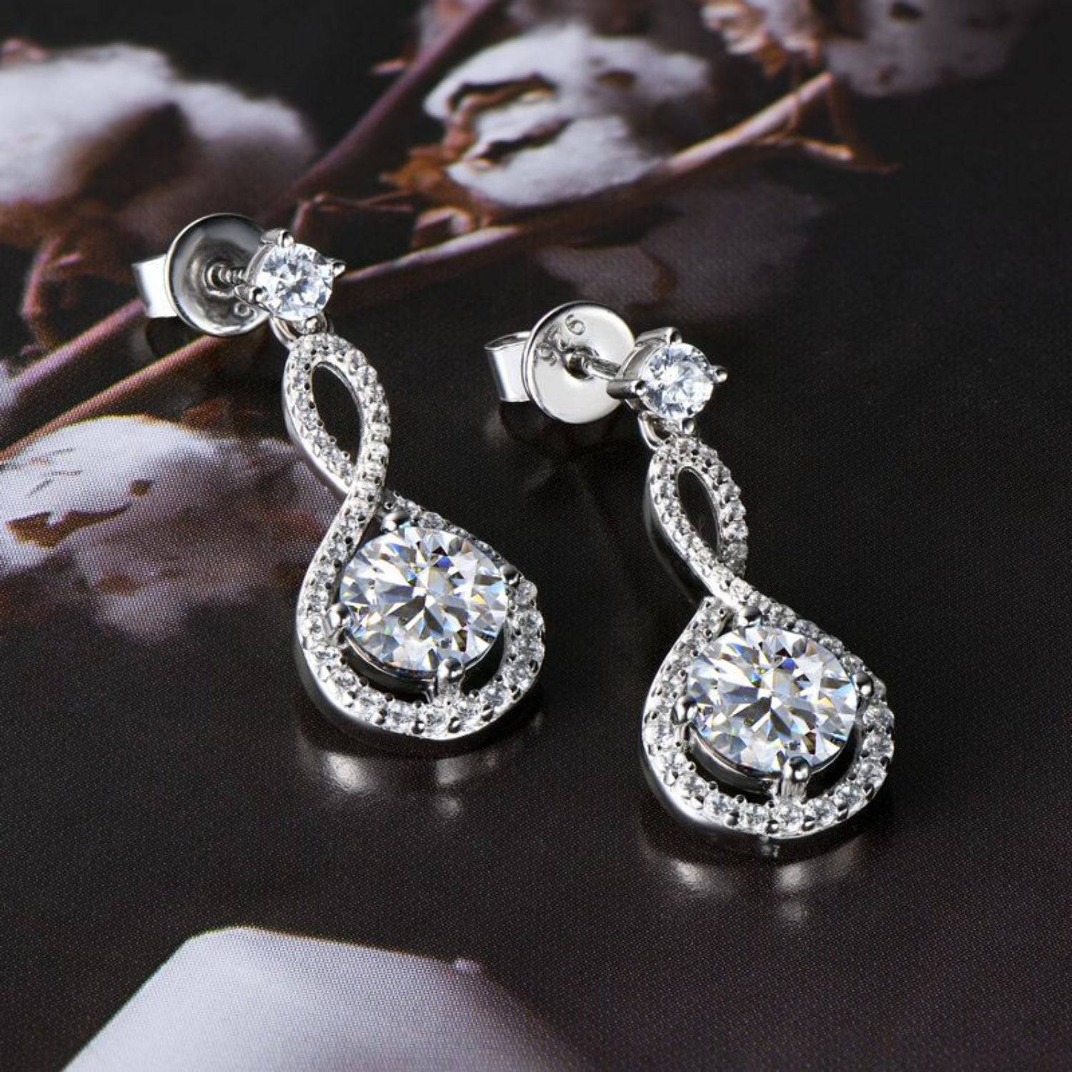 1 Carat Moissanite 925 Sterling Silver Earrings - Siennasass