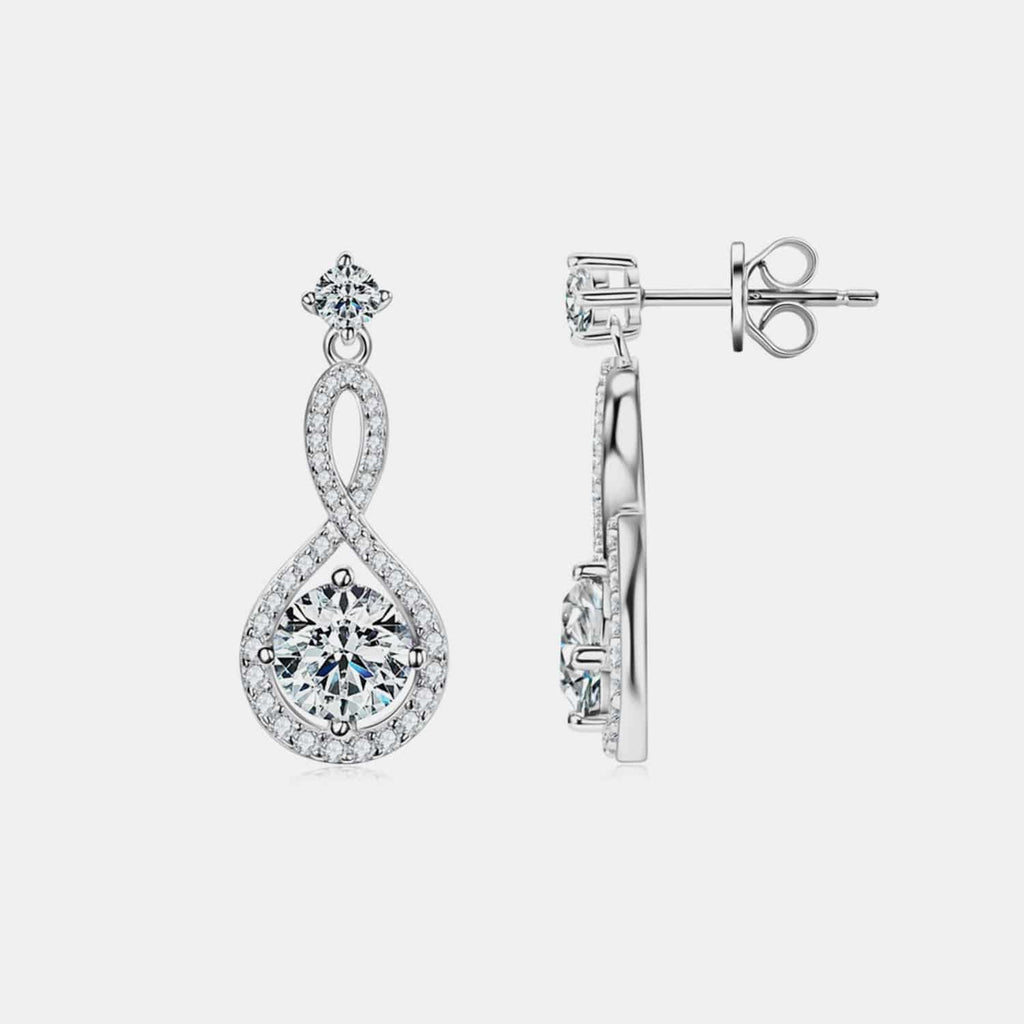 1 Carat Moissanite 925 Sterling Silver Earrings - Siennasass