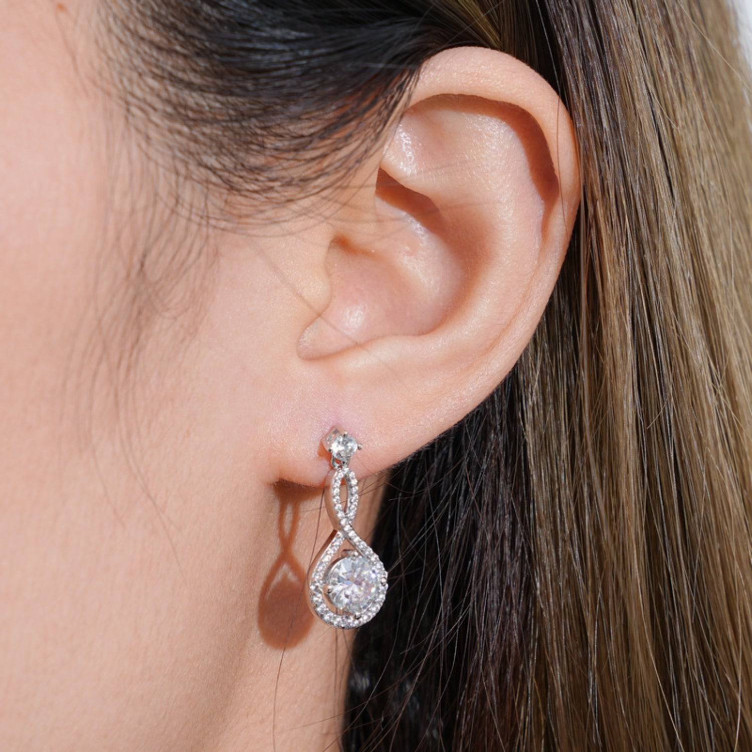 1 Carat Moissanite 925 Sterling Silver Earrings - Siennasass