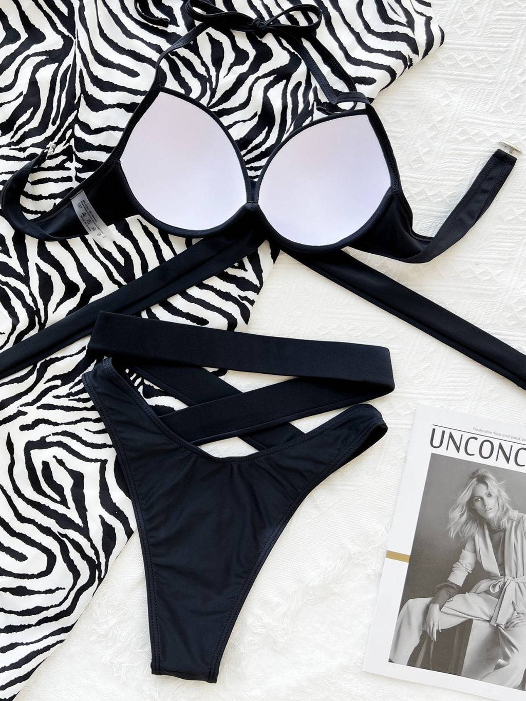 Crisscross Halter Neck Bikini Set - Siennasass