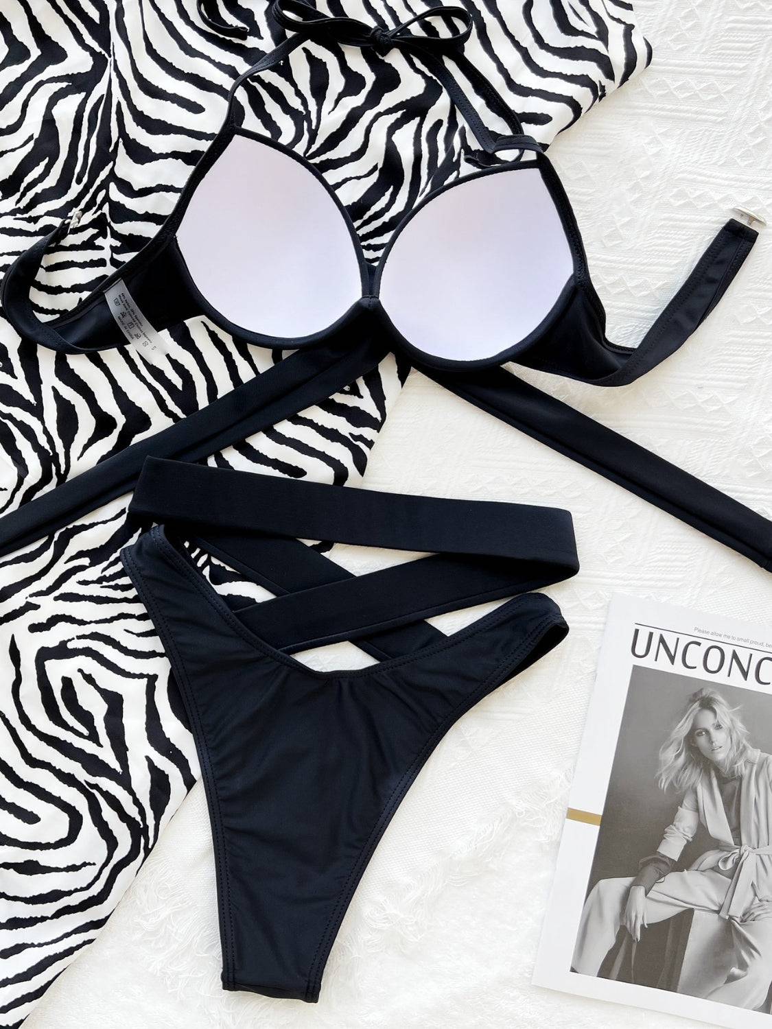 Crisscross Halter Neck Bikini Set - Siennasass