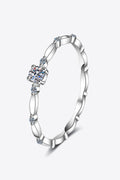 Moissanite 925 Sterling Silver Rhodium-Plated Ring - Siennasass