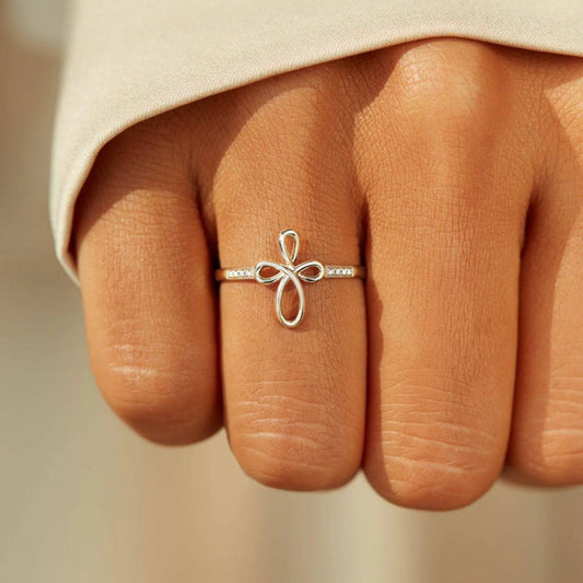 925 Sterling Silver Geometric Ring - Siennasass