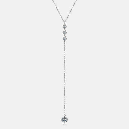 1.3 Carat Moissanite 925 Sterling Silver Drop Necklace - Siennasass