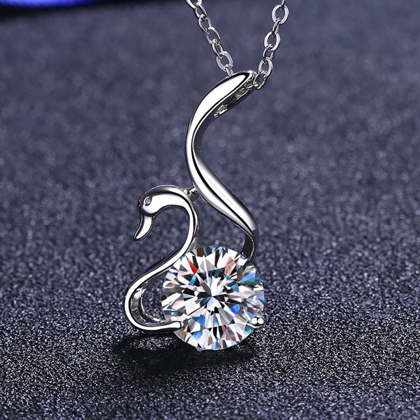 2 Carat Moissanite 925 Sterling Silver Necklace - Siennasass
