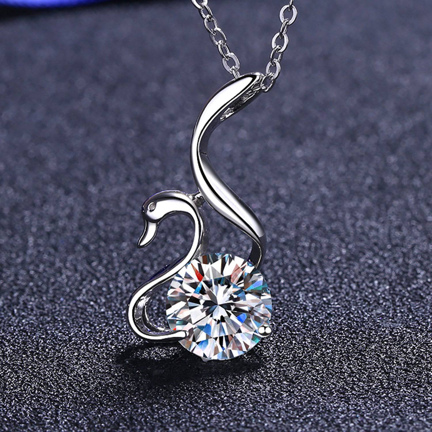 2 Carat Moissanite 925 Sterling Silver Necklace - Siennasass