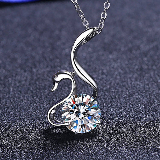 2 Carat Moissanite 925 Sterling Silver Necklace - Siennasass
