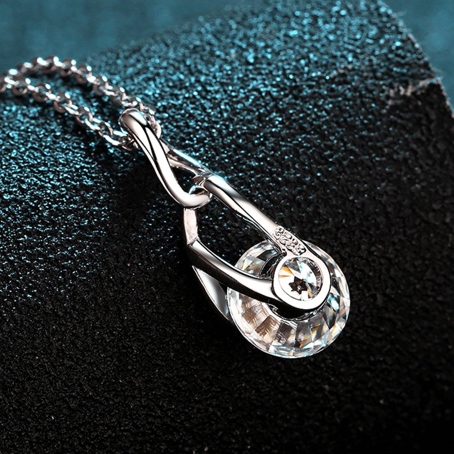 2 Carat Moissanite 925 Sterling Silver Necklace - Siennasass
