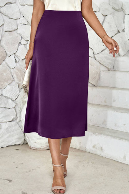 High Waist Midi Skirt - Siennasass