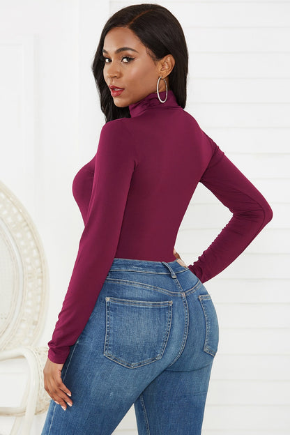 Turtleneck Long Sleeve Bodysuit - Siennasass