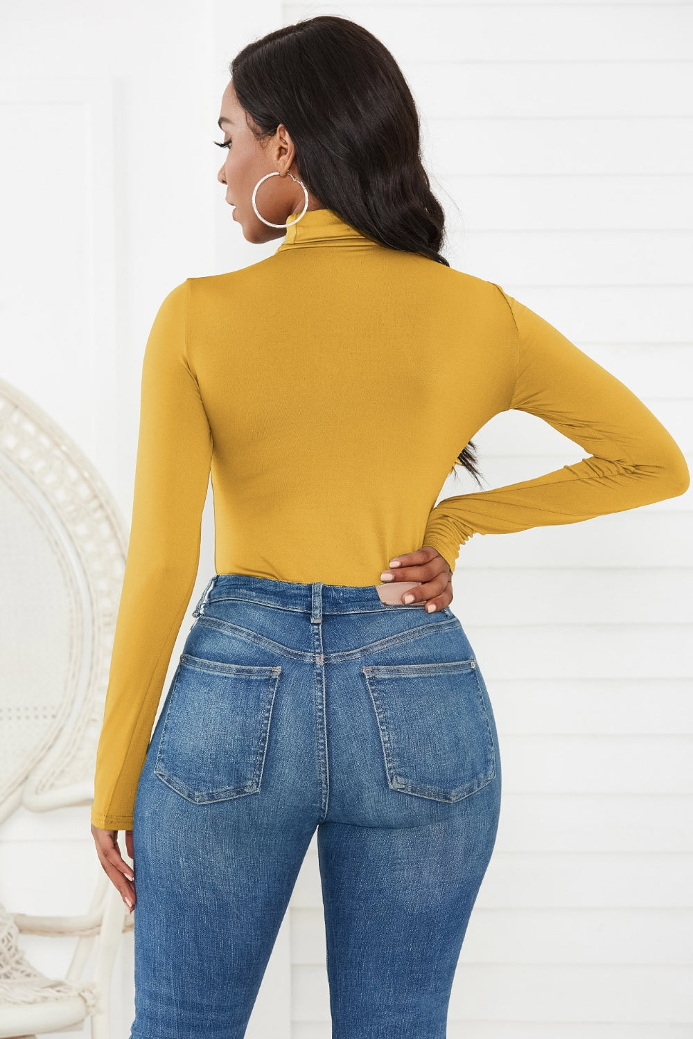 Turtleneck Long Sleeve Bodysuit - Siennasass
