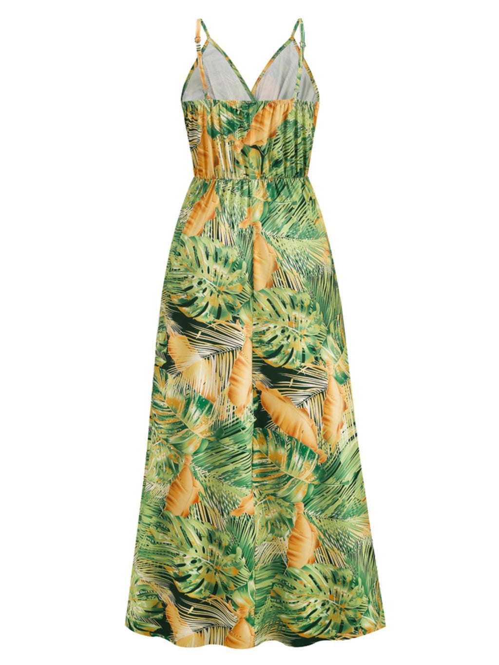 Printed Surplice Spaghetti Strap Dress - Siennasass