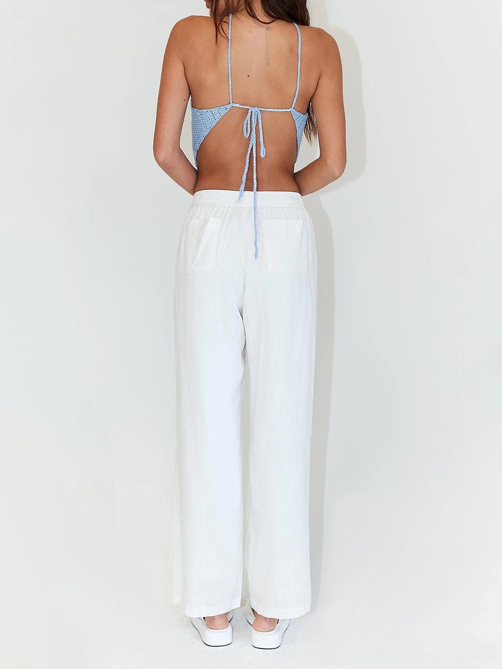 Tie Back Sleeveless Tank Top - Siennasass