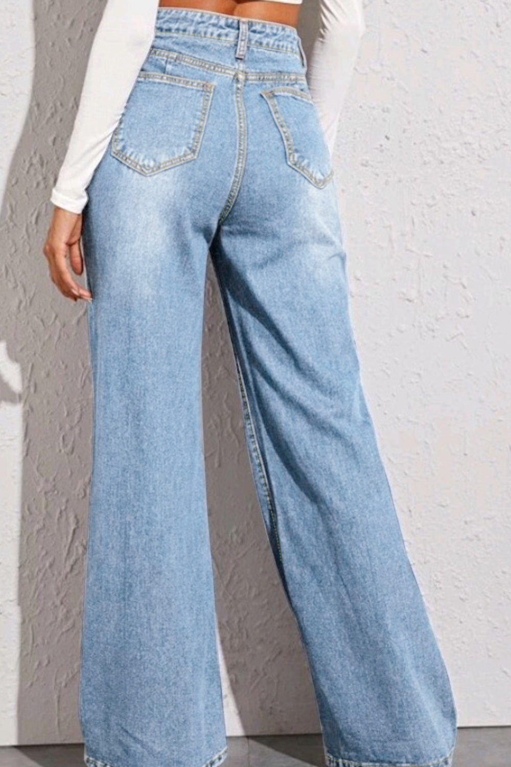 High Waist Wide Leg Jeans - Siennasass