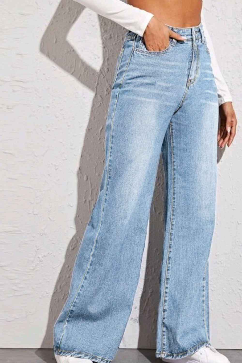 High Waist Wide Leg Jeans - Siennasass