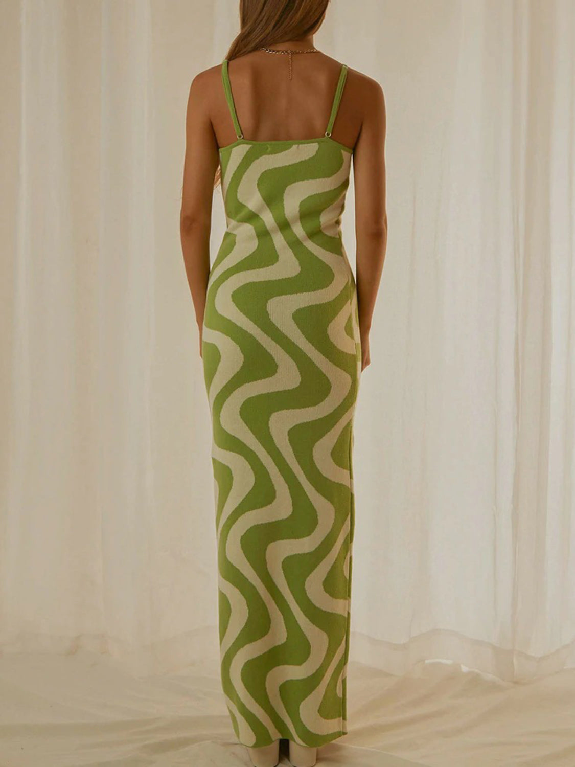 Spaghetti Strap Maxi Sweater Dress - Siennasass