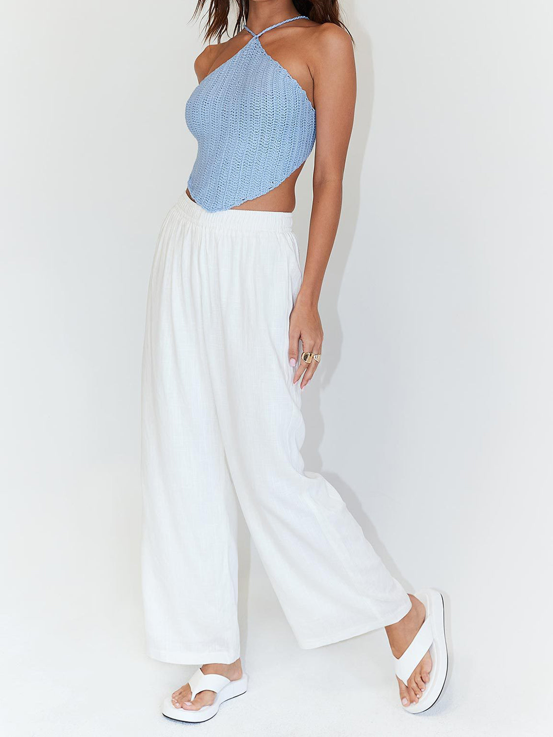 Tie Back Sleeveless Tank Top - Siennasass