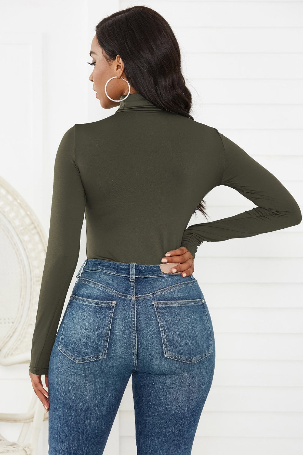Turtleneck Long Sleeve Bodysuit - Siennasass