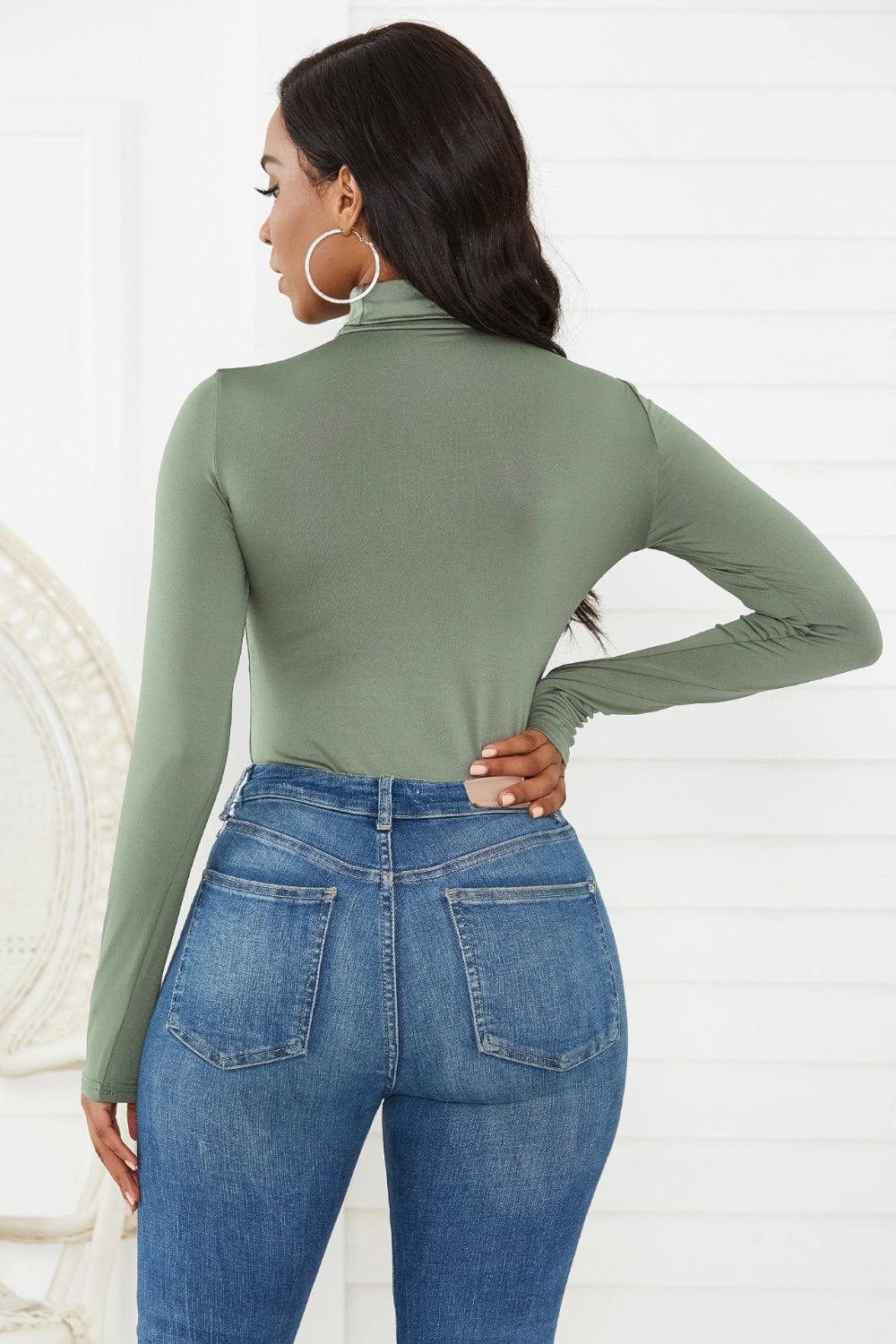 Turtleneck Long Sleeve Bodysuit - Siennasass