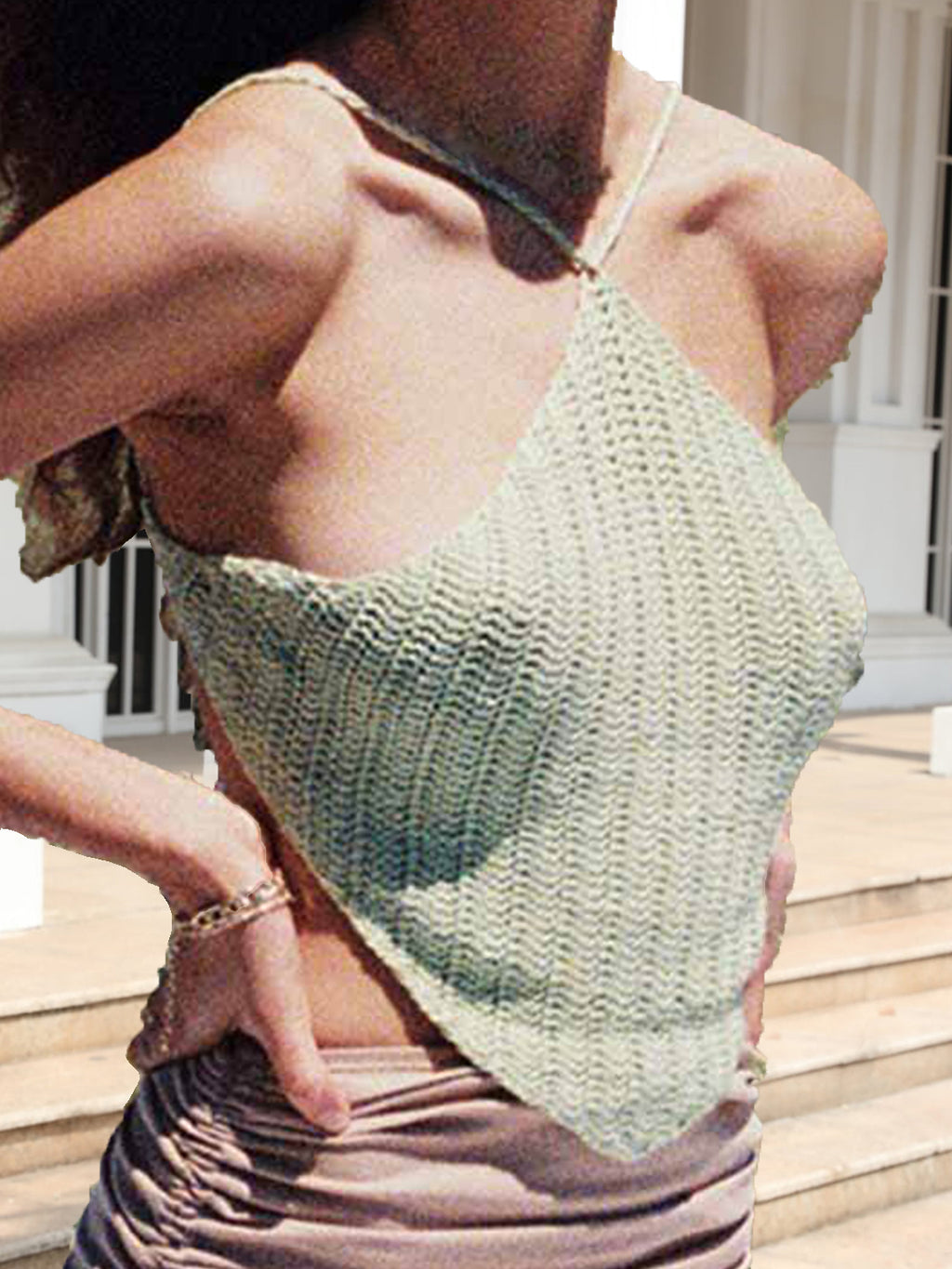 Tie Back Sleeveless Tank Top - Siennasass
