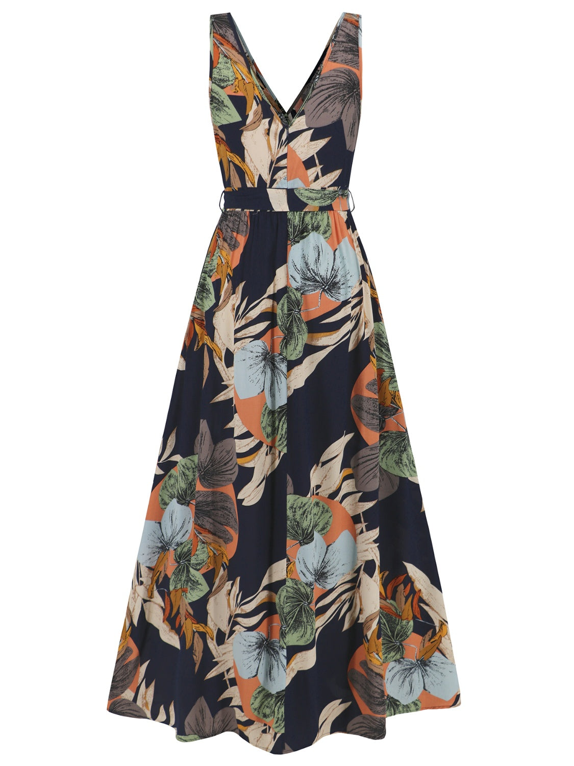 Slit Tied Printed Surplice Dress - Siennasass