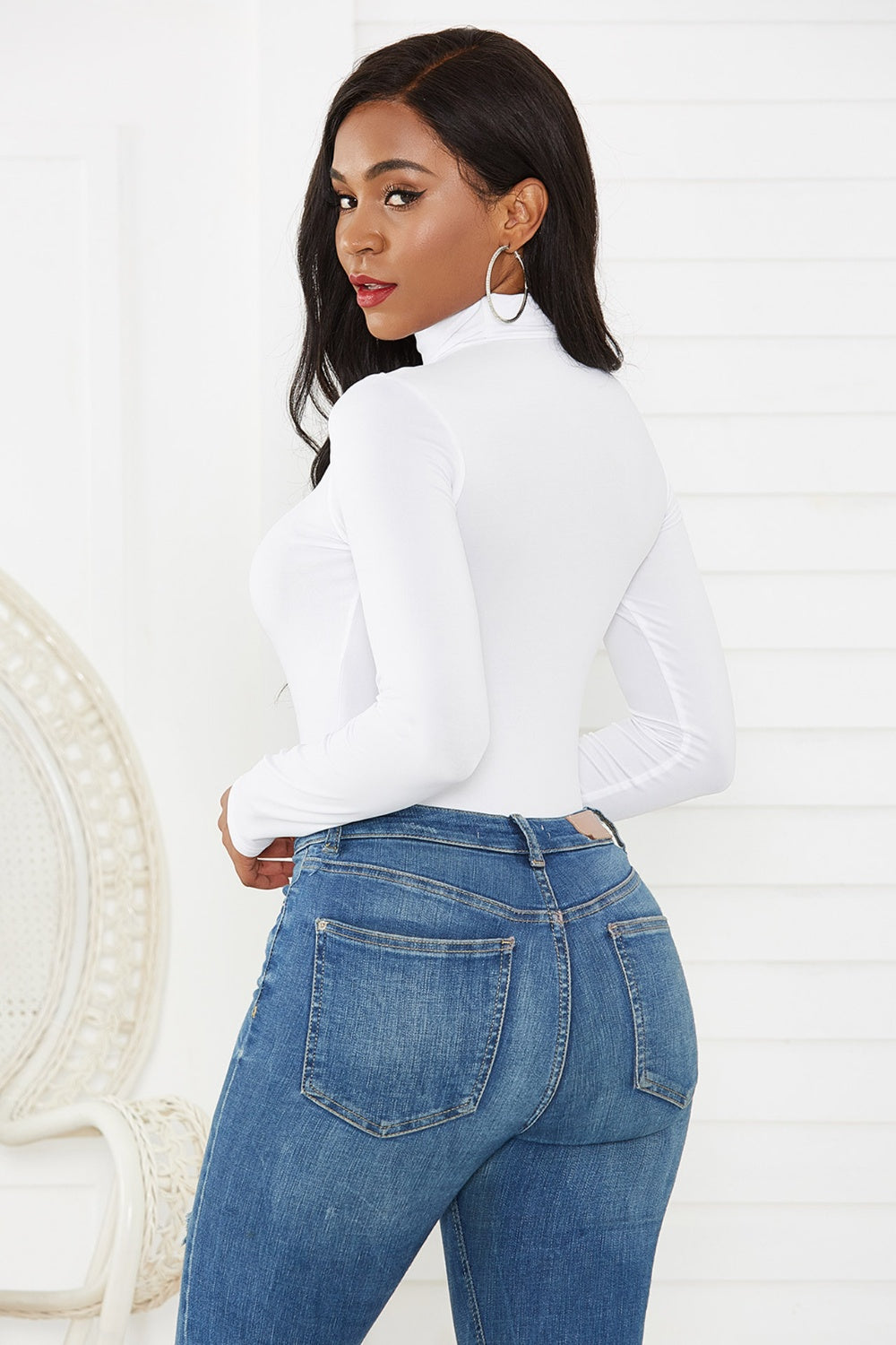 Turtleneck Long Sleeve Bodysuit - Siennasass
