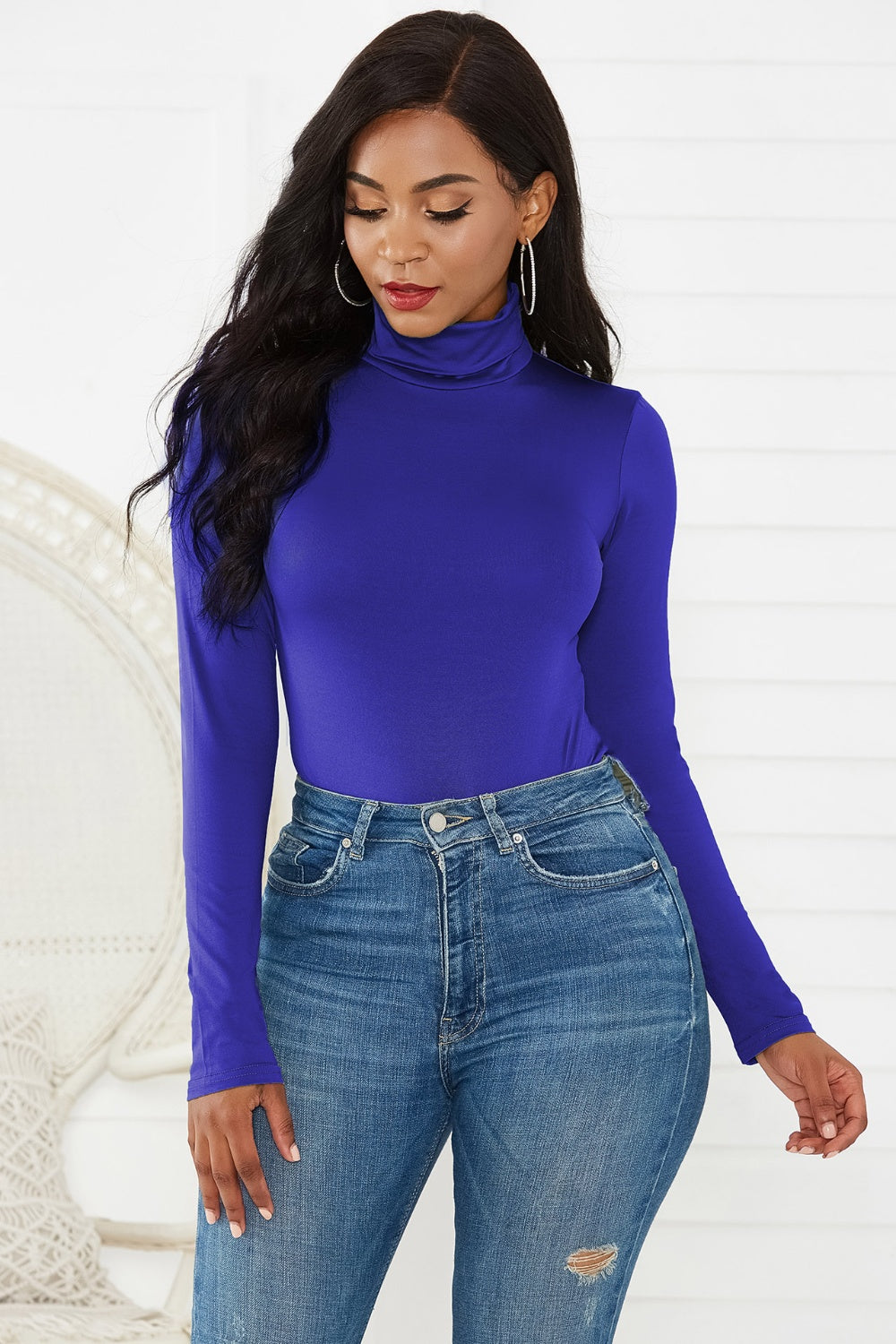 Turtleneck Long Sleeve Bodysuit - Siennasass