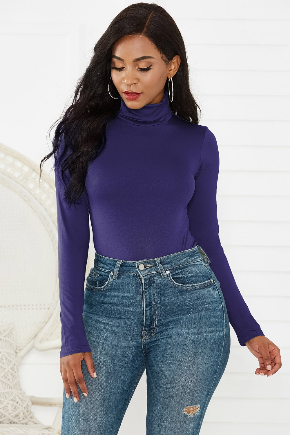Turtleneck Long Sleeve Bodysuit - Siennasass